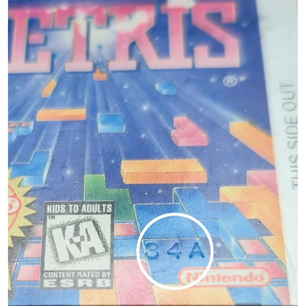 Tetris (Game Boy) - 34A Stamp - Authentic - Tested -‎ DMG-TR-USA